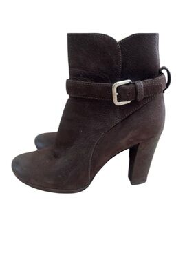 Authentic Prada Leather Ankle Booties